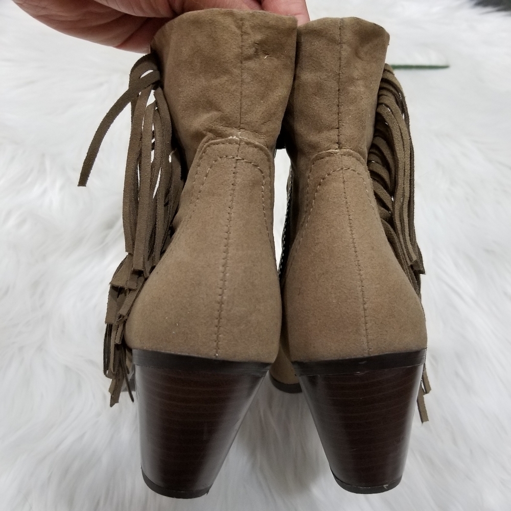 APT.9 Tan and Brown Heel Ankle Boots - Picture 2 of 16